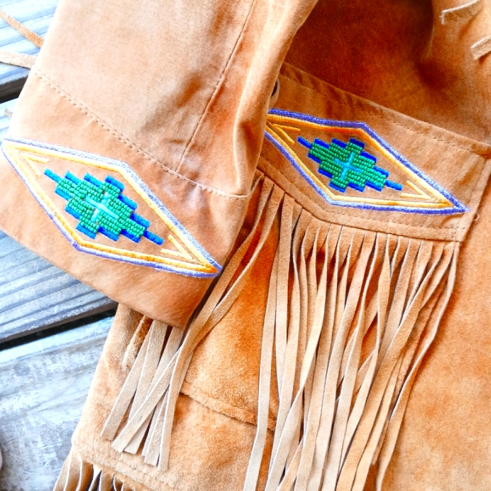 Vintage Lew Magram Western Button-Up beaded fringe jacket (Unisex XL) - Picture 11 of 16